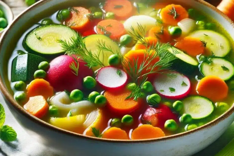 Jarní zeleninová polévka plná vitamínů